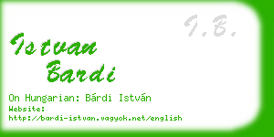 istvan bardi business card